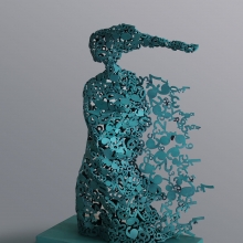 如沐春風 2017 不鏽鋼、油彩、烤漆-大美無言藝術空間